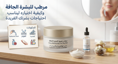 مرطب للبشرة الجافة وكيفية اختياره ليناسب احتياجات بشرتك الفريدة